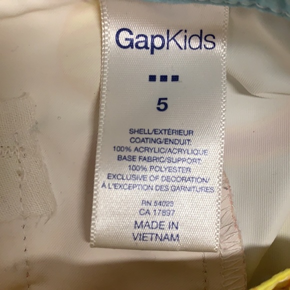 Gap Kids Summer Board Floral white blue orange shorts Size 5 - Picture 4 of 7